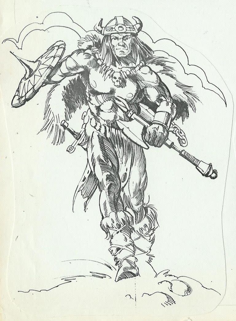 El diseñador Mark Taylor dibujó a este guerrero bárbaro, que sirvió como puntapié inicial para el concepto de He-man.