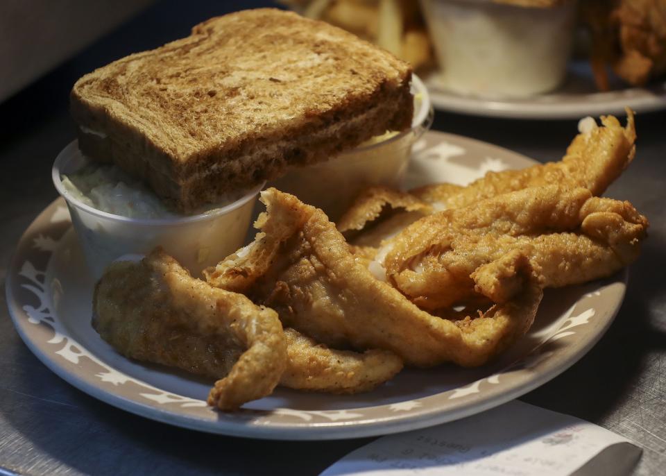 A plated fish fry meal is seen on Feb. 11 at Kellner International Bar near Wisconsin Rapids. The pub is considered the establishment with the best fish fry in the Wisconsin Rapids area, as determined by local Facebook users.