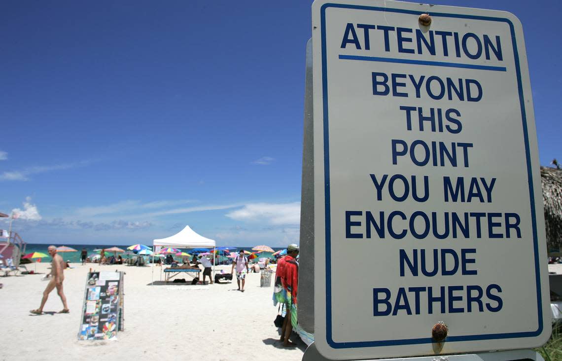 Nude bathers are permitted on a stretch of Haulover Beach. Miami Herald File