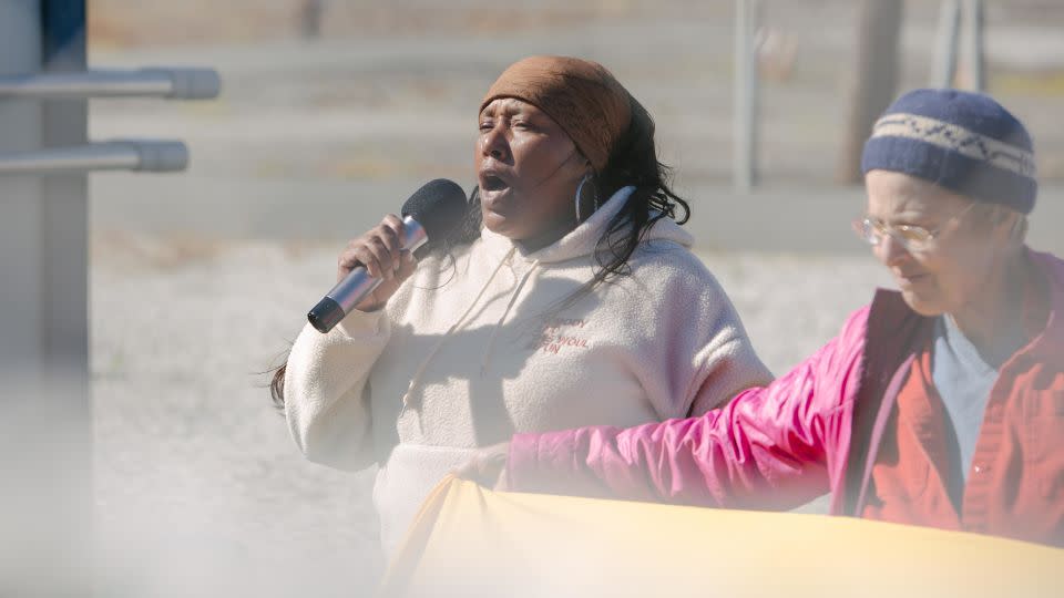 Sonya Sanders, longtime South Philadelphia resident and member of environmental justice group Philly Thrive, was among the many activists that would protest outside the former oil refinery, which was once the largest single source of air pollution in the city. - Rachael Warriner