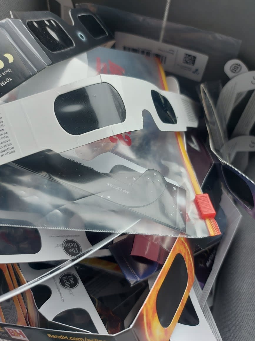 Blanco has started collecting used eclipse glasses to donate.