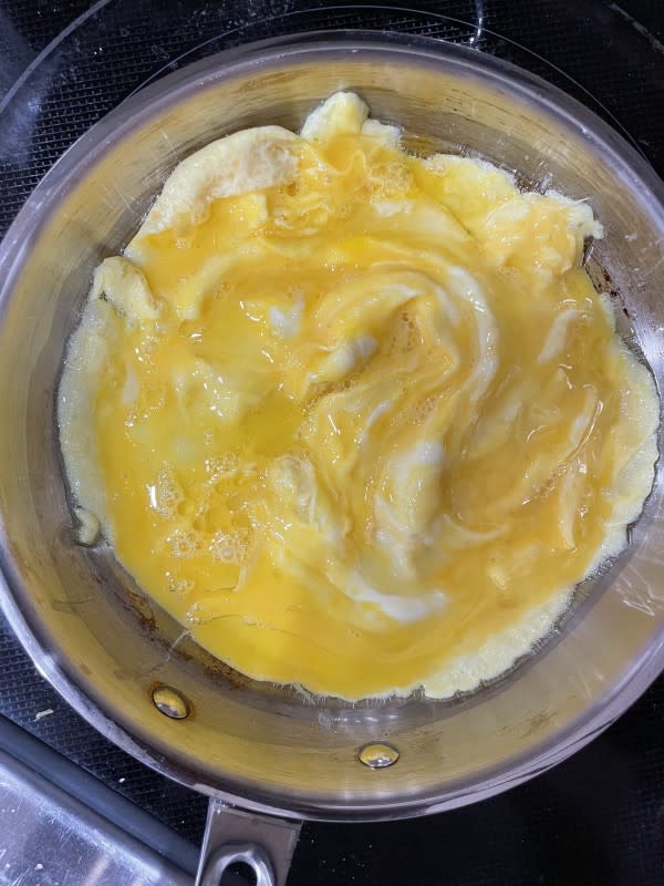 Lucy Liu's Scrambled Eggs Process<p>Courtesy of Choya Johnson</p>