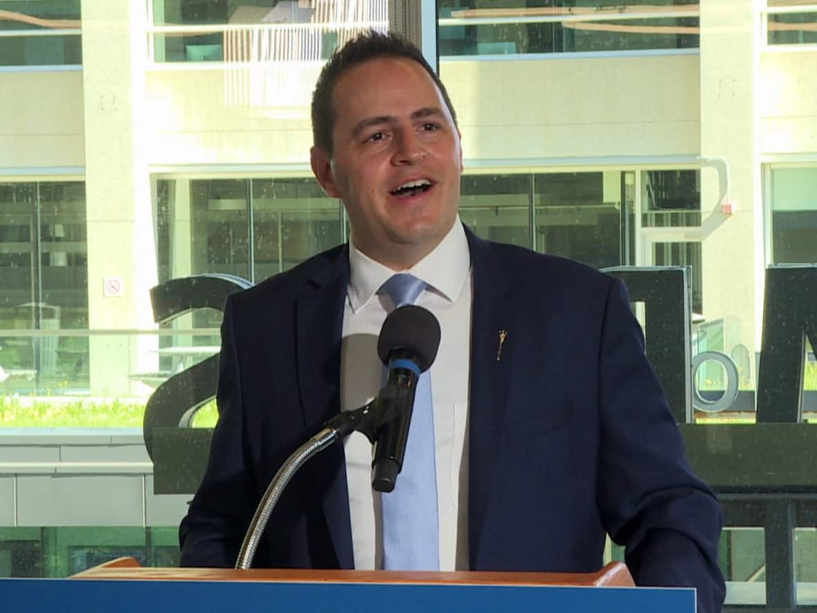 Minister of Advanced Education Demetrios Nicolaides says students who receive the bursary will be in high demand once they enter the labour market. (Dave Gilson/CBC - image credit)