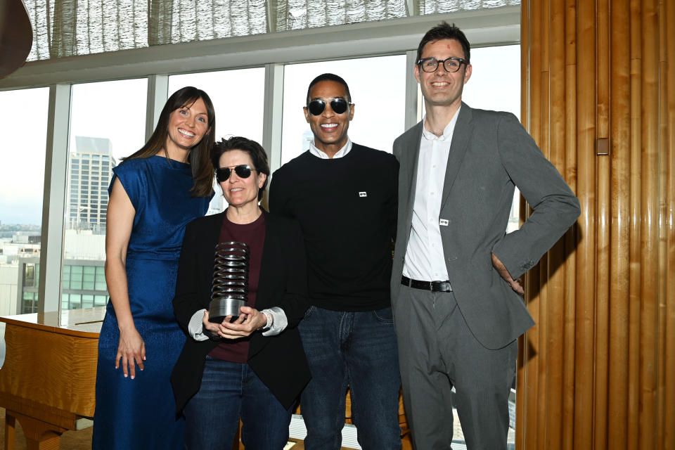Claire Graves, Kara Swisher, Don Lemon and David-Michel Davies attend the 28th Annual Webby Awards Kara Swisher Reception