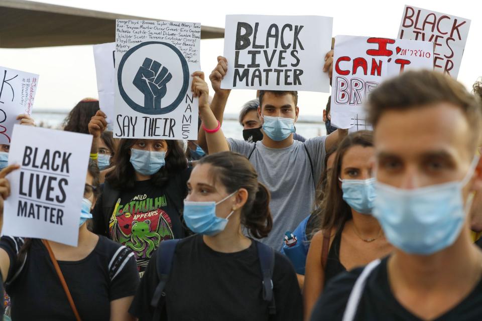 tel aviv israel protests black lives matter george floyd i cant breathe