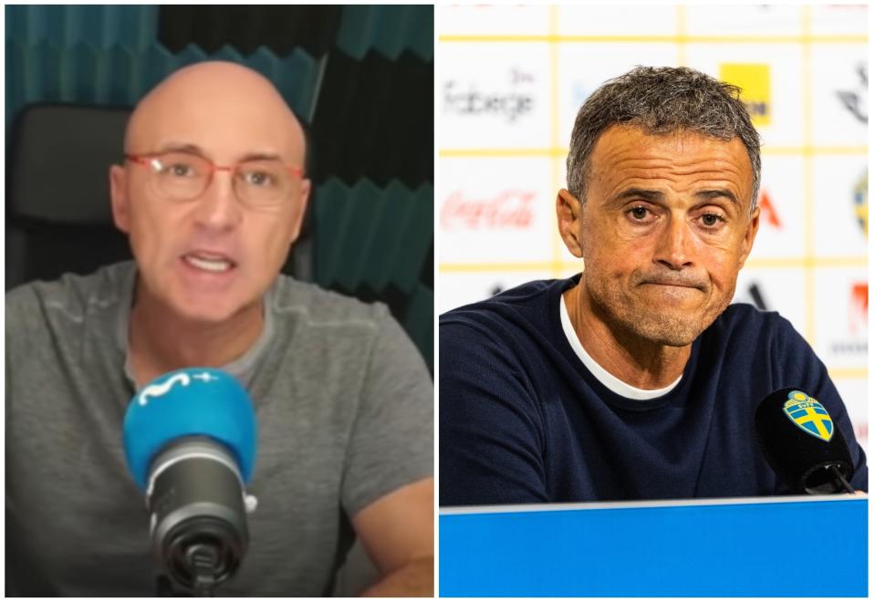 Julio Maldonado, Maldini, y Luis Enrique. (Foto: YouTube / Mundo Maldini / Michael Campanella / Getty Images).