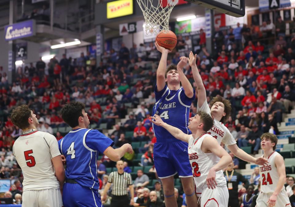 Haldane defeated Moriah 67-59 in the boys state Class C semifinal at the Cool Insuring Arena in Glens Falls, New York March 15, 2024.