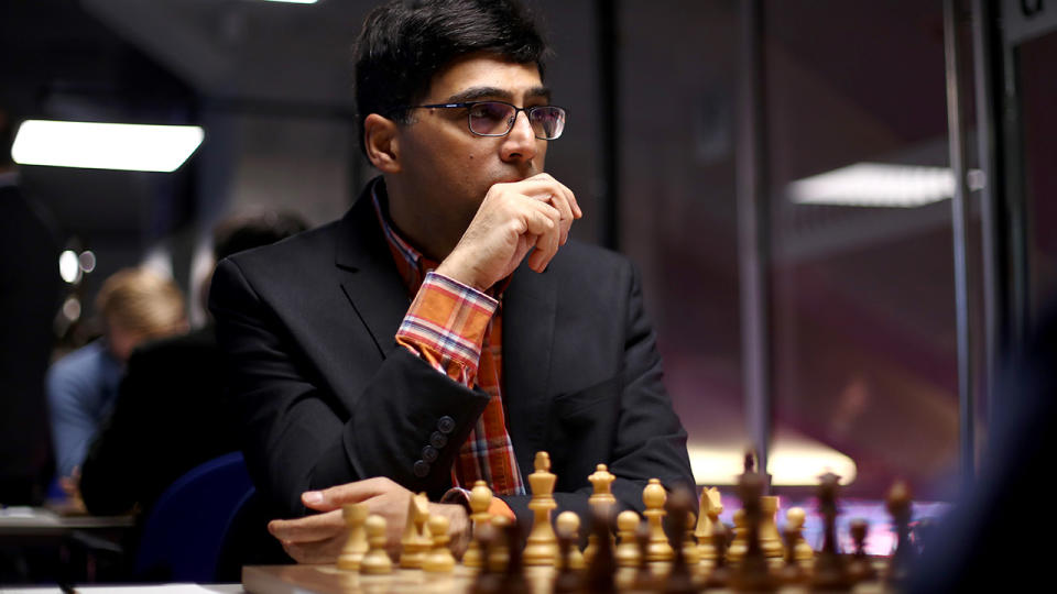 Viswanathan Anand played down the actions of Nikhil Kamath, who used 'compuyters' to defeat him in a recent charity match. (Photo by Dean Mouhtaropoulos/Getty Images)