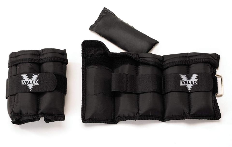 Find these Valeo Adjustable Ankle/Wrist Weights for $17 on <a href="https://amzn.to/2U0JNww" target="_blank" rel="noopener noreferrer">Amazon</a>.