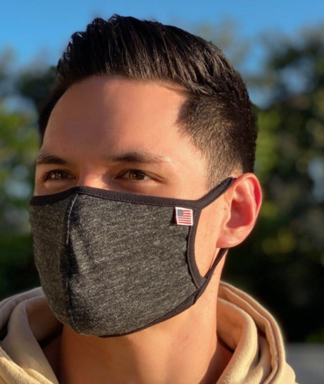 Cotton Cloth Mask - Chambray, Black