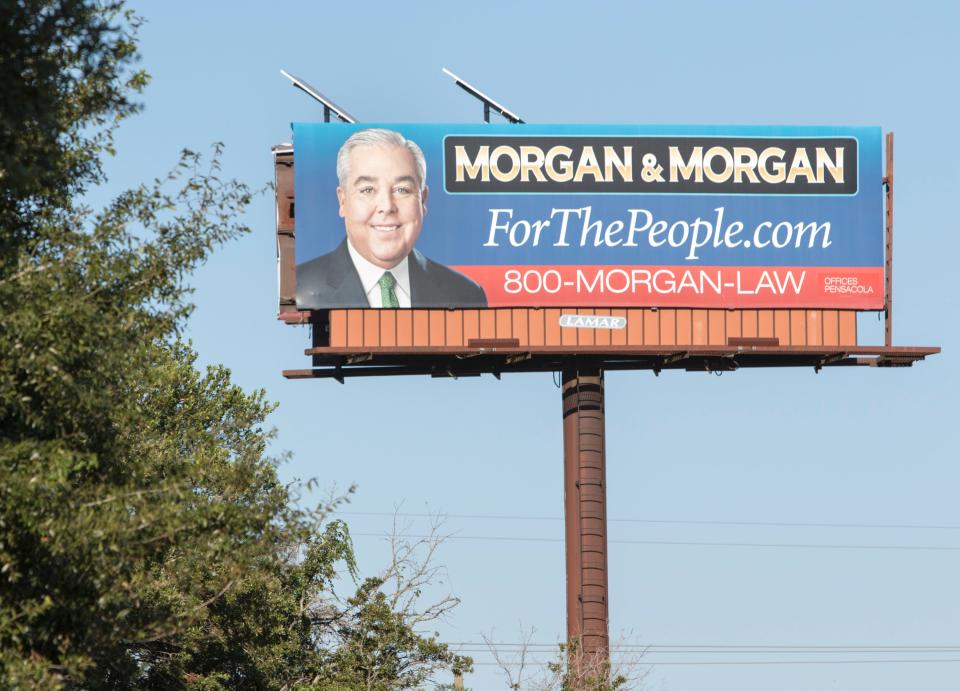 Morgan & Morgan law firm billboards in Pensacola on Friday, October 7, 2016.