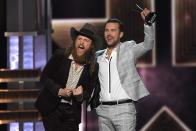 <p>After taking home the awards for both New Vocal Duo or Group <em>and</em> Vocal Duo, you'd think the least the Brothers Osborne could get a full performance slot. But the singers <a href="https://www.youtube.com/watch?v=FOrpubKlsEo" rel="nofollow noopener" target="_blank" data-ylk="slk:were only able to get through about half;elm:context_link;itc:0;sec:content-canvas" class="link ">were only able to get through about half</a> of their song "It Ain't My Fault," and fans were not pleased. However, their emotional acceptance speeches were so touching that it (almost) made up for only getting to hear half of their performance.</p>