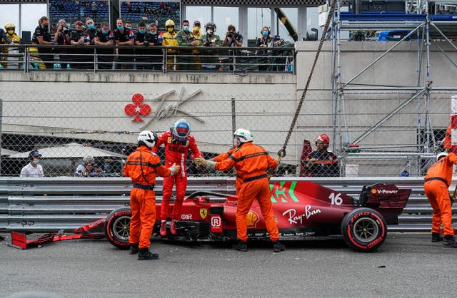 Leclerc finished in the barriers