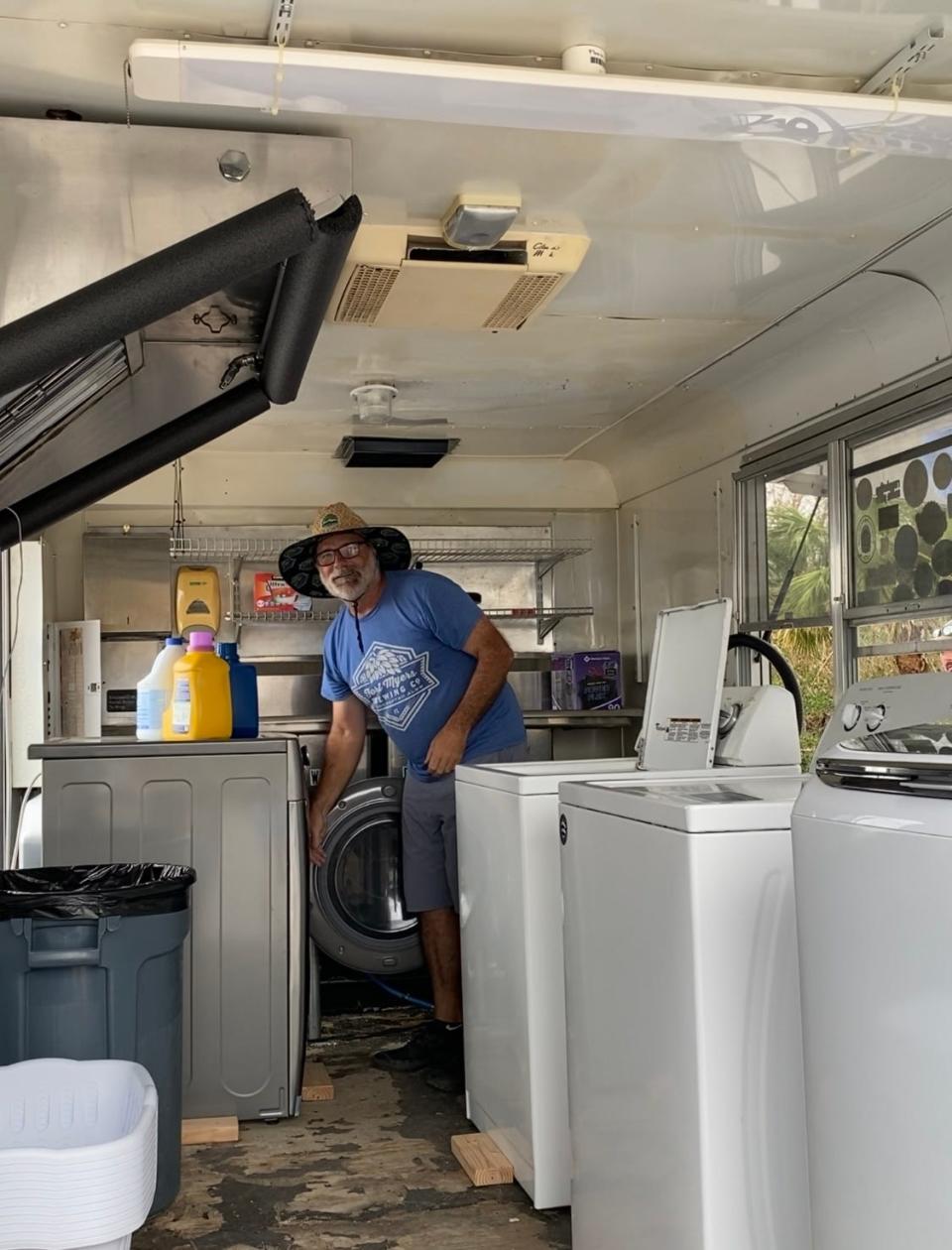 After turning his Fort Myers Brewing food truck into a mobile laundry unit, Rob Whyte went out into the community daily for months to help those in need after Hurricane Ian.