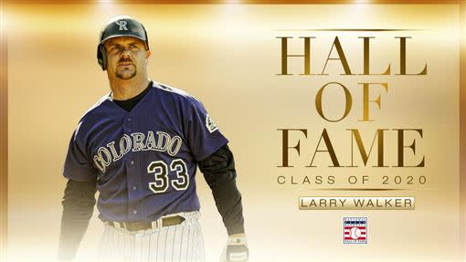 洛磯外野手沃克（Larry Walker）在第10次嘗試入選名人堂。（圖／翻攝自MLB推特）