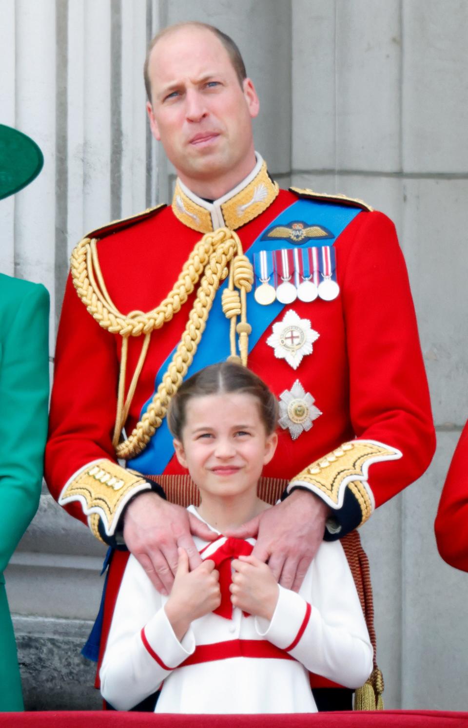 Prince William and Princess Charlotte at Trooping the Colour 2023.