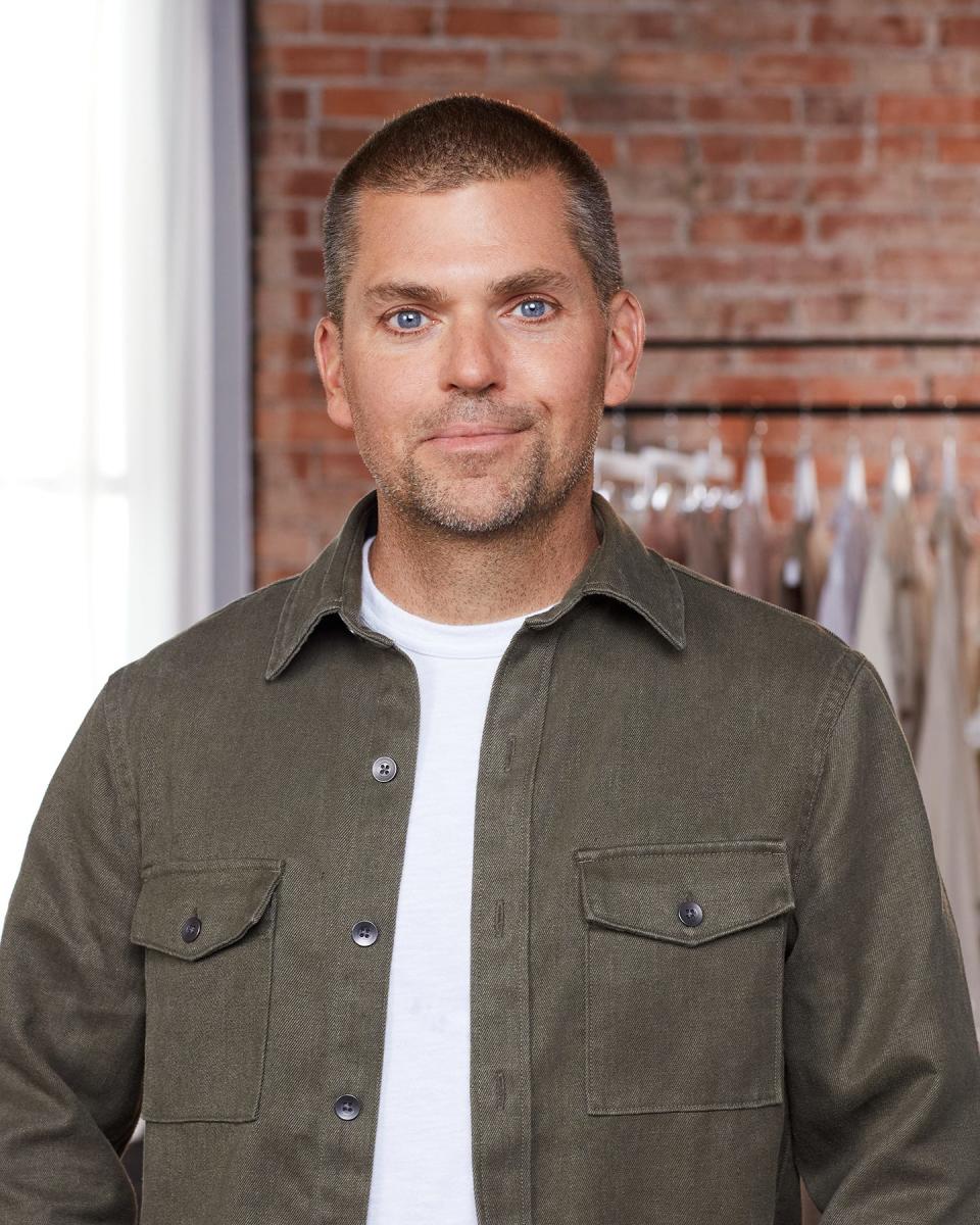 Jamie Schisler, creator and brand president of Columbus clothing retailer UpWest, has been dubbed "Denim Dude" because he'll be wearing UpWest jeans to run in the OhioHealth Capital City Half Marathon on Saturday.