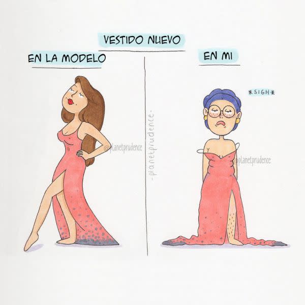 El vestido largo.