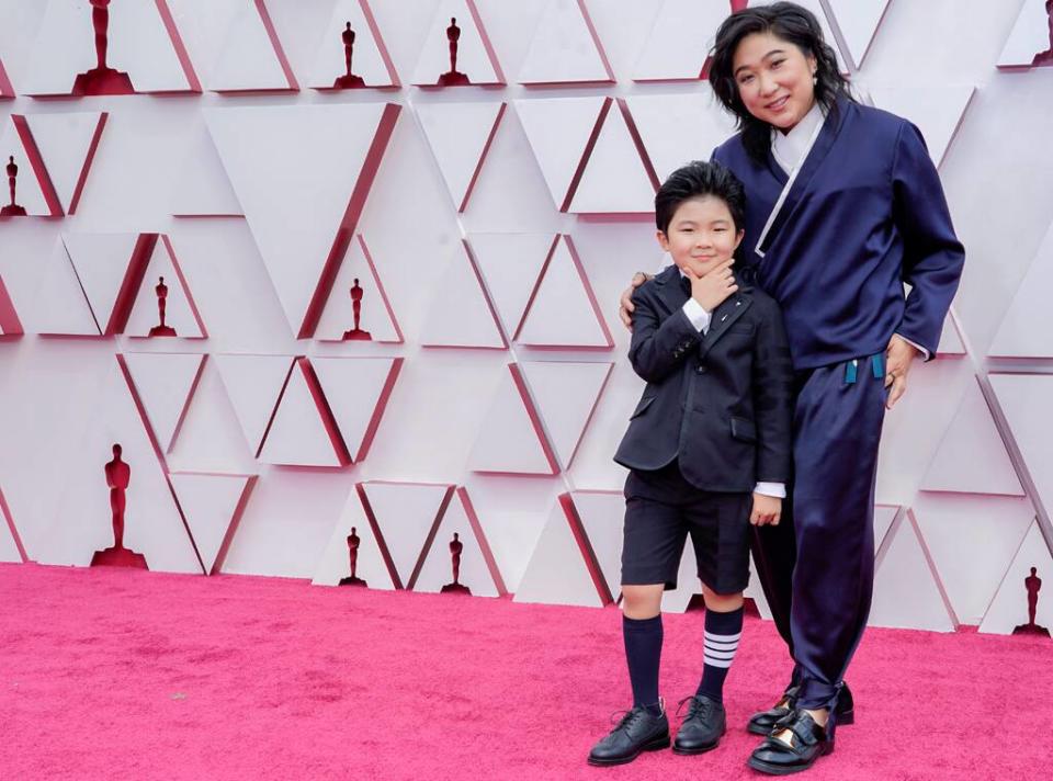 Alan S. Kim, Vicky Kim, 2021 Oscars, 2021 Academy Awards, Red Carpet Fashion