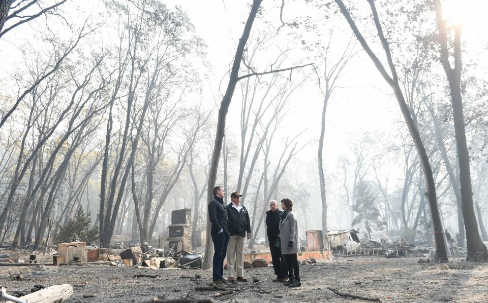 Trump visits devastation of the deadly California wildfires