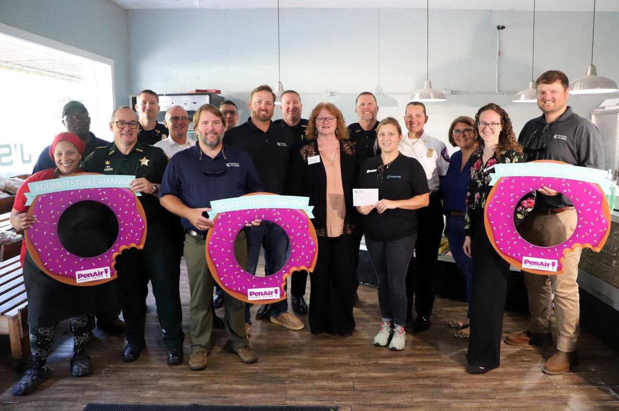 Local first responders raised 30,750 healthy meals during the 2023 Donut Strike for Manna.