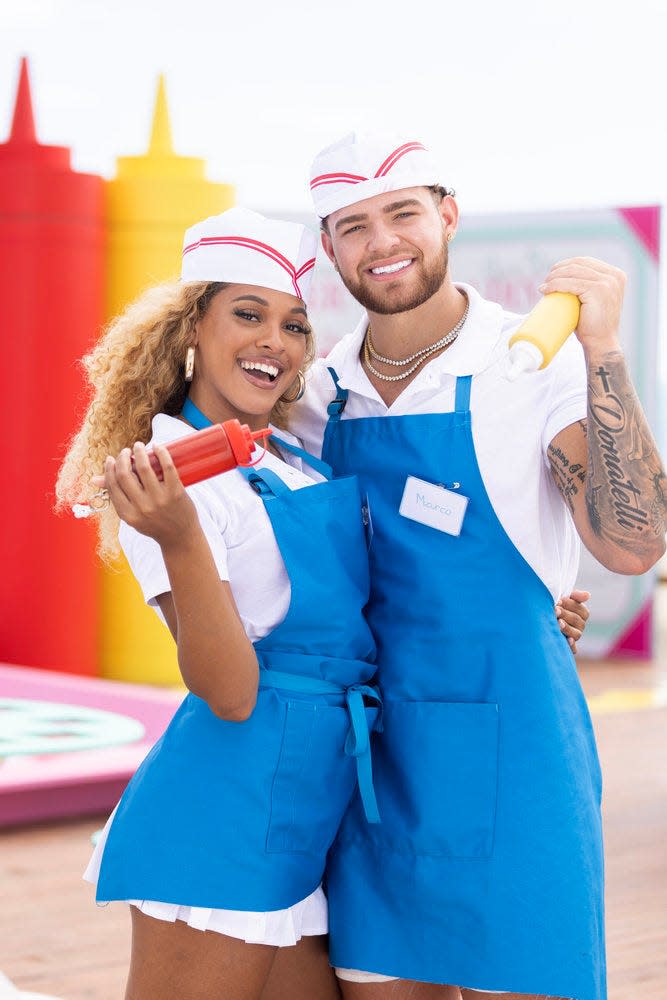 Wright (left) plans to move to Boca Raton to be with Donatelli (right) before next spring after their season five win on "Love Island USA."