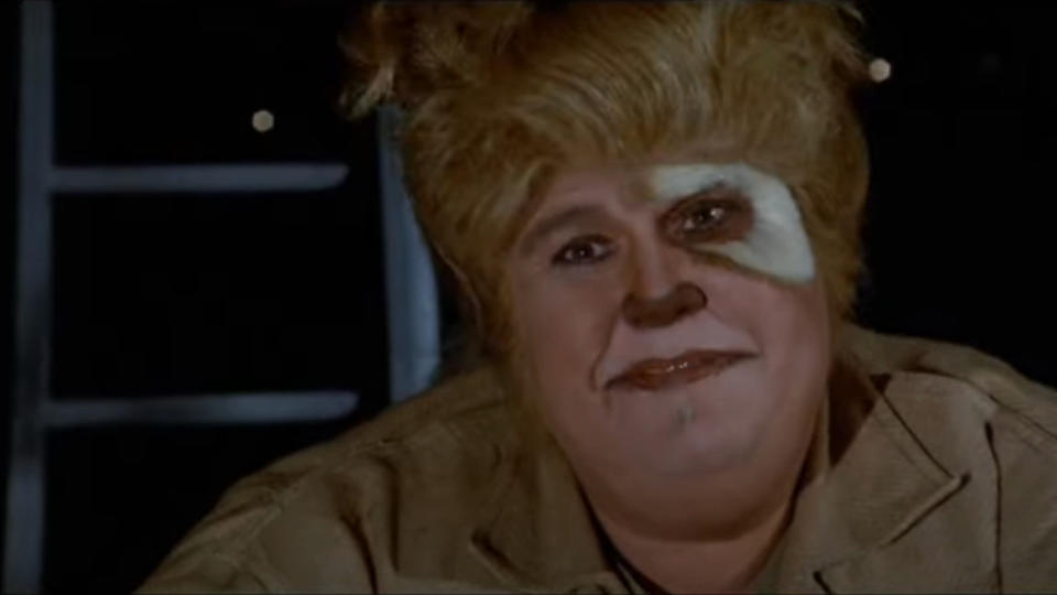 John Candy smiles in his Barf makeup in Spaceballs.