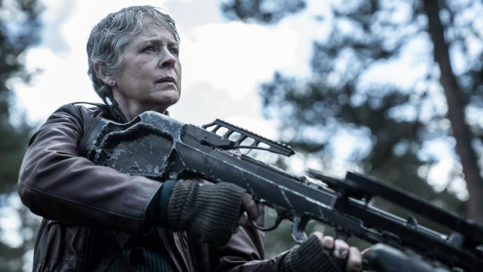 a photo of Carol in the walking dead daryl dixon she will return for season two