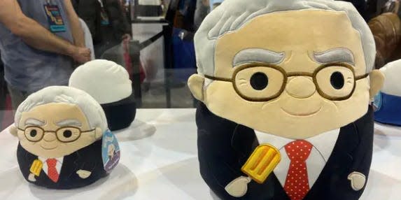 A Warren Buffett Squishmallow