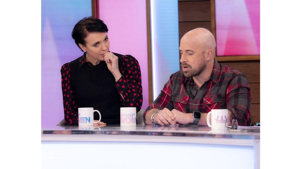 Amanda Abbington and her fiancé Jonathan Goodwin on Loose Women