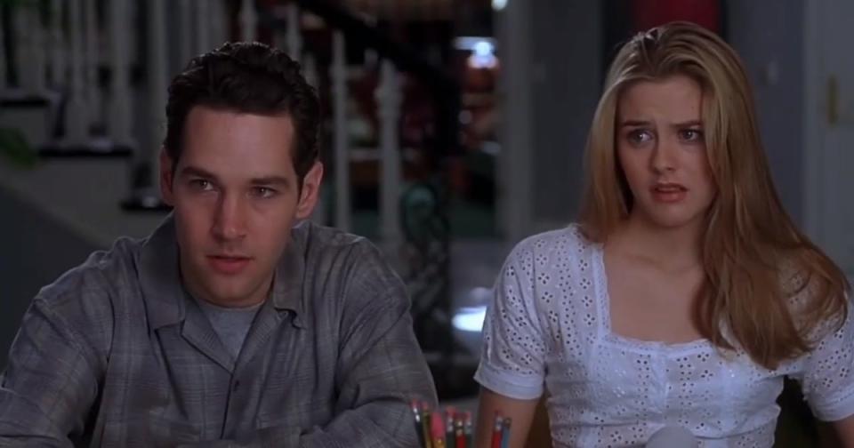 Still of Josh and Chere from Clueless looking upset