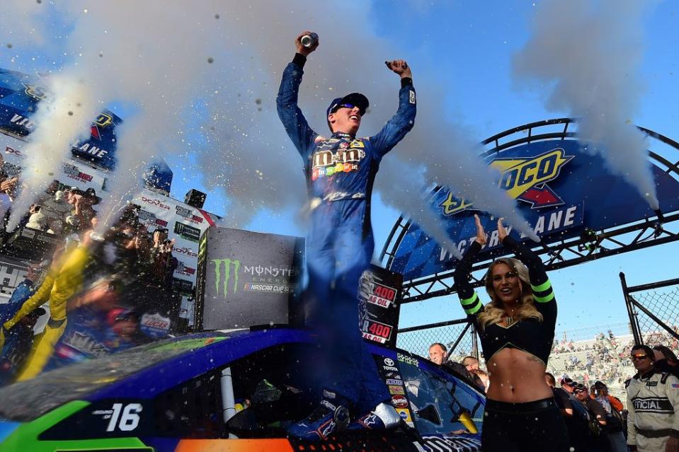 Kyle Busch won again in Dover. (AP)