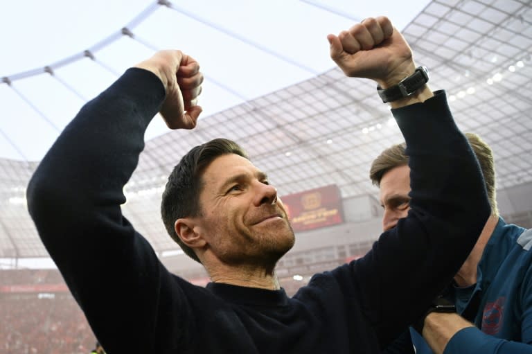 Xabi Alonso led <a class="link " href="https://sports.yahoo.com/soccer/teams/leverkusen/" data-i13n="sec:content-canvas;subsec:anchor_text;elm:context_link" data-ylk="slk:Bayer Leverkusen;sec:content-canvas;subsec:anchor_text;elm:context_link;itc:0">Bayer Leverkusen</a> to their maiden Bundesliga title in his first full season as head coach (INA FASSBENDER)
