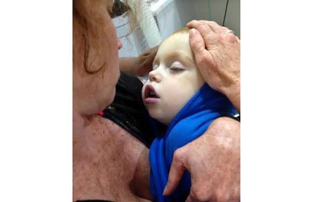 Beautiful Nate with his mother Jane at the hospital. Photo: Jane Fraser