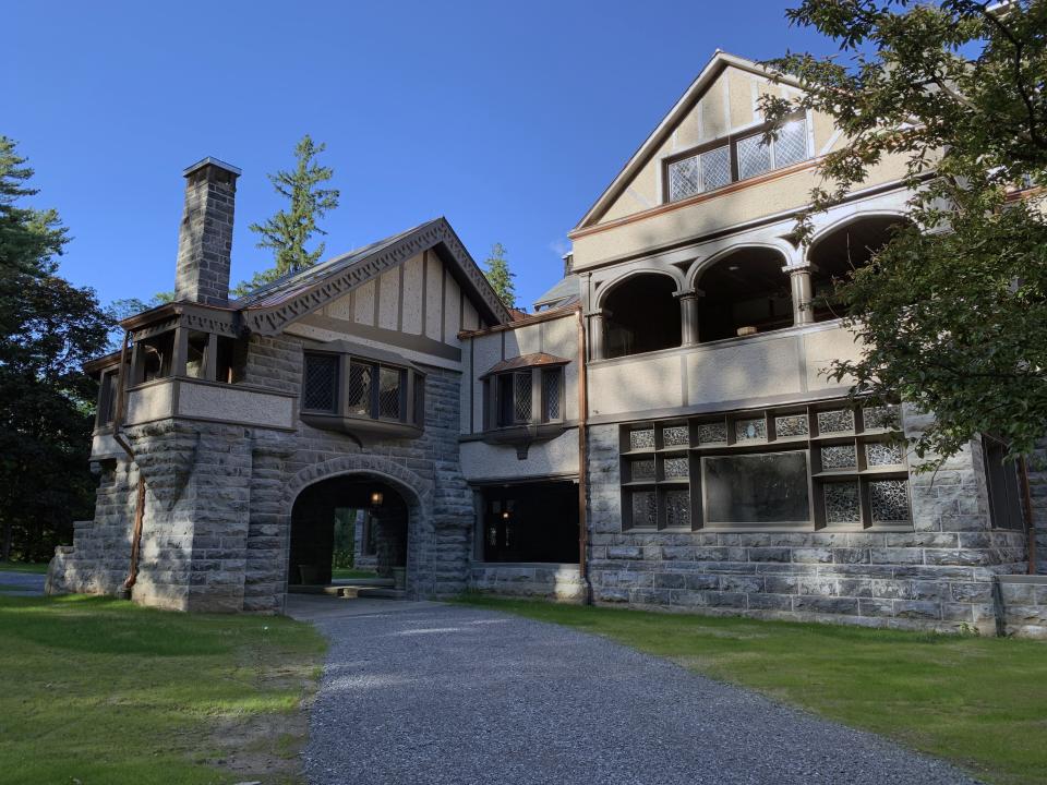 The elaborate porte cochère, comprising what's known as Spencer's Wing, was completely rebuilt as part of the $10 million project.