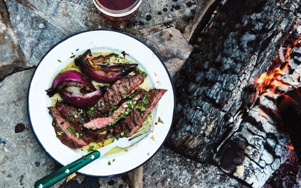 <p>Christina Holmes</p><p><strong>Get the recipe: <a href="/676513/parade/fire-licked-skirt-steak-with-mammas-salsa-verde/" data-ylk="slk:Fire-Licked Skirt Steak;elm:context_link;itc:0;sec:content-canvas" class="link ">Fire-Licked Skirt Steak</a></strong></p><p><strong>Related: <a href="https://parade.com/846136/felicialim/16-cheap-ground-beef-recipes-that-are-budget-friendly/#bacon-burger-paleo-breakfast-bake" rel="nofollow noopener" target="_blank" data-ylk="slk:16 Cheap Ground Beef Recipes;elm:context_link;itc:0;sec:content-canvas" class="link ">16 Cheap Ground Beef Recipes</a></strong></p>