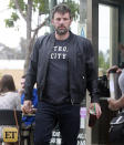 Obviously, Ben Affleck has seen better days. The 42-year-old actor was spotted on Sunday in Los Angeles, having returned from his trip to the Bahamas with Jennifer Garner and their three kids -- 9-year-old Violet, 6-year-old Seraphina, and 3-year-old Samuel. Ben was clearly not in the best of spirits going for a coffee run in Brentwood, California, following the news that he and Jennifer are splitting after a decade of marriage. <strong>WATCH: New Details on What Went Wrong in Ben Affleck and Jennifer Garner Split</strong> FameFlynet FameFlynet FameFlynet Ben and Jen were in the Bahamas with their children as news broke of their split last Tuesday, with the <em> Batman v Superman</em> star departing on Friday, July 3, alone. According to an eyewitness, Ben appeared "very nervous," and "seemed uncomfortable" at the docks, where he was transported to a private airport. FameFlynet On Saturday, Ben was spotted riding around on his motorcycle and in his SUV, an eyewitness telling ET he appeared "sad and despondent." Ben was driving around for an hour and a half, not stopping anywhere. He was also no longer wearing his wedding band, which he was spotted with a day before in the Bahamas. FameFlynet The A-list exes were cordial to each other during their family vacation, a source tells ET, though the two were locked in serious conversation at one point, with Ben appearing "distracted." "They seemed to just stare off into space out to the ocean a lot of the time, and were in total silence," the source says. Last week, a source close to the situation told ET the split is amicable, and that the two have been in therapy for close to two years trying to make things work. The source adds that they are believed to be working with a mediator on the terms of the divorce. No formal paperwork has actually been filed yet. <strong>PHOTOS: Ben Affleck & Jennifer Garner -- A Look Back at Their Romance</strong> Watch the video below for more on the former golden couple's split.