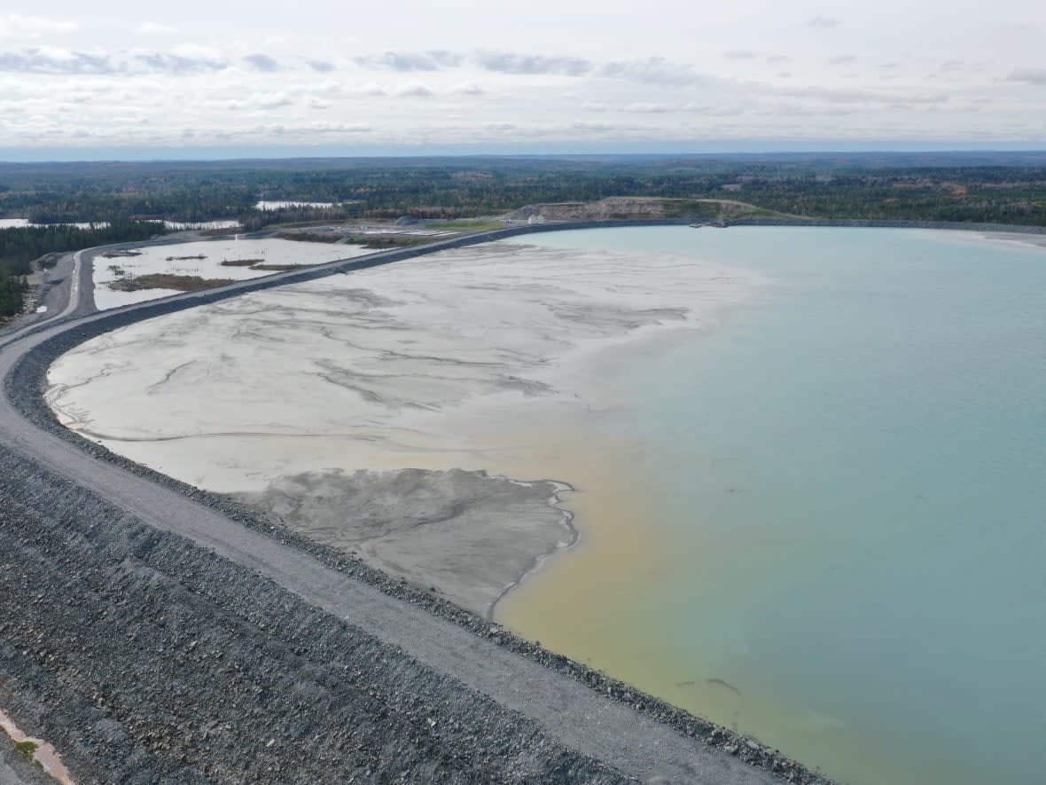 The tailings management facility at the Touquoy mine in Moose River, N.S. (Steve Lawrence/CBC - image credit)