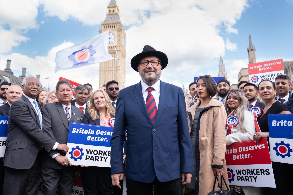 George Galloway speaking to the media during a press conference on Parliament Square <i>(Image: PA)</i>
