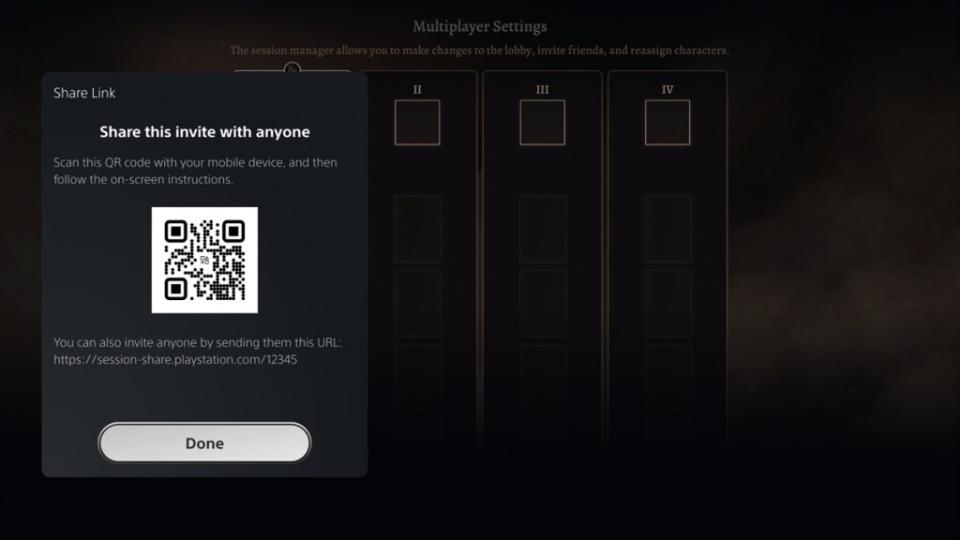 PS5 adding multiplayer invite links
