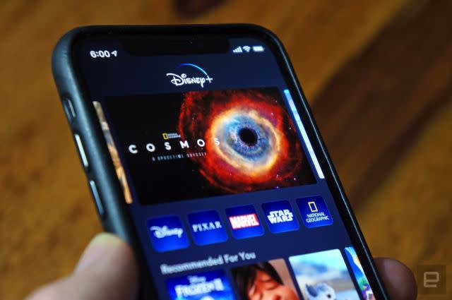 Disney+ on iPhone XS