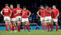 Rugby Union - Australia v Wales - IRB Rugby World Cup 2015 Pool A - Twickenham Stadium, London, England - 10/10/15 Wales players look dejected after the game Action Images via Reuters / Henry Browne
