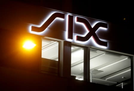 FILE PHOTO: A logo is seen at the seat of Swiss stock exchange operator SIX Group in Zurich