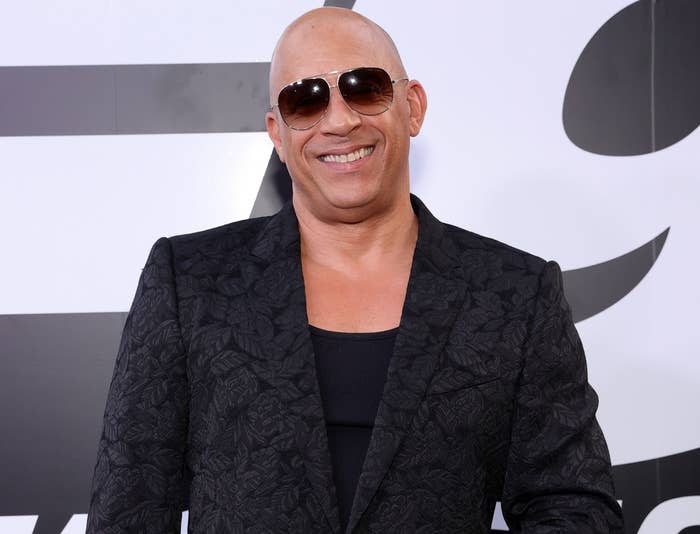 A closeup of Vin Diesel