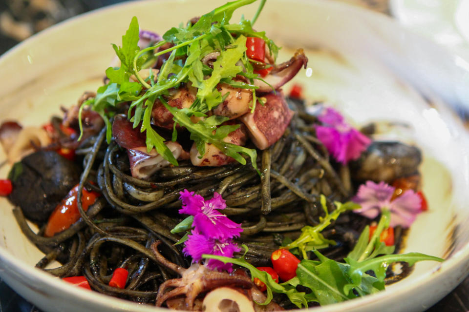 Image of TMC's sotong hitam linguine