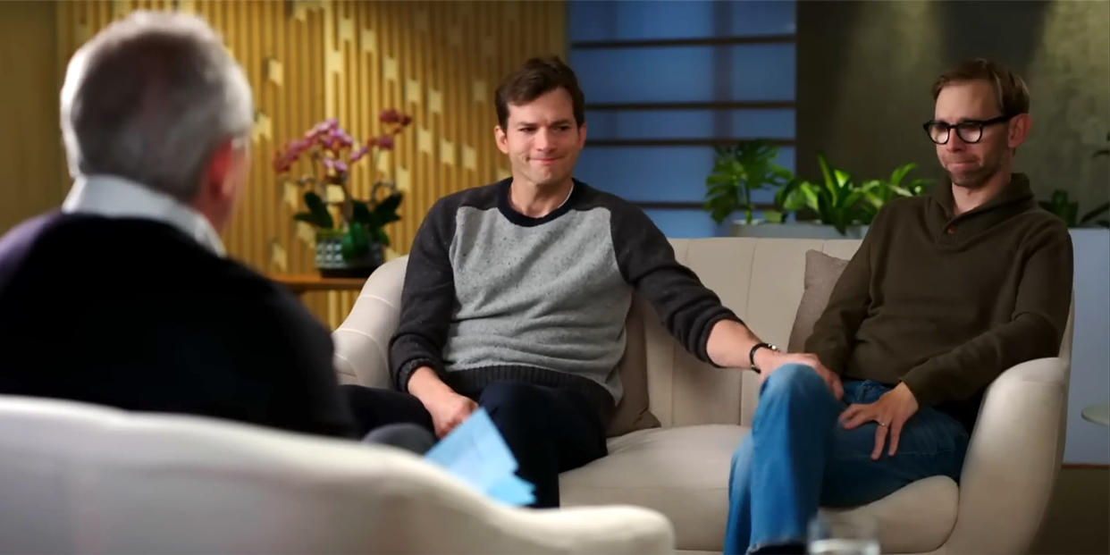 Ashton Kutcher and Michael Kutcher during a clip from the upcoming Paramount+ series, 