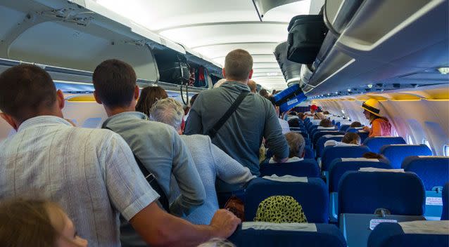 Union boss Sara Nelson wants to see stricter ruling on passengers who waste time getting bags in emergencies. Source: Getty (stock image)