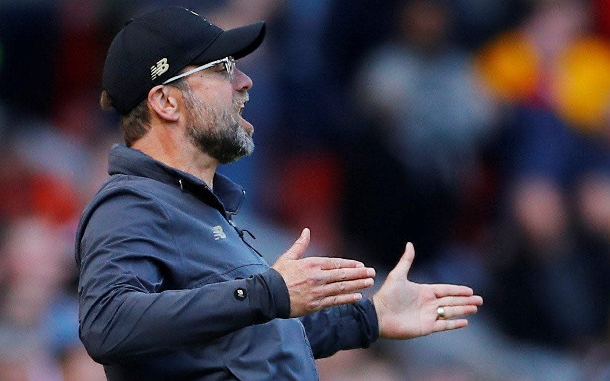 Jurgen Klopp gestures - REUTERS