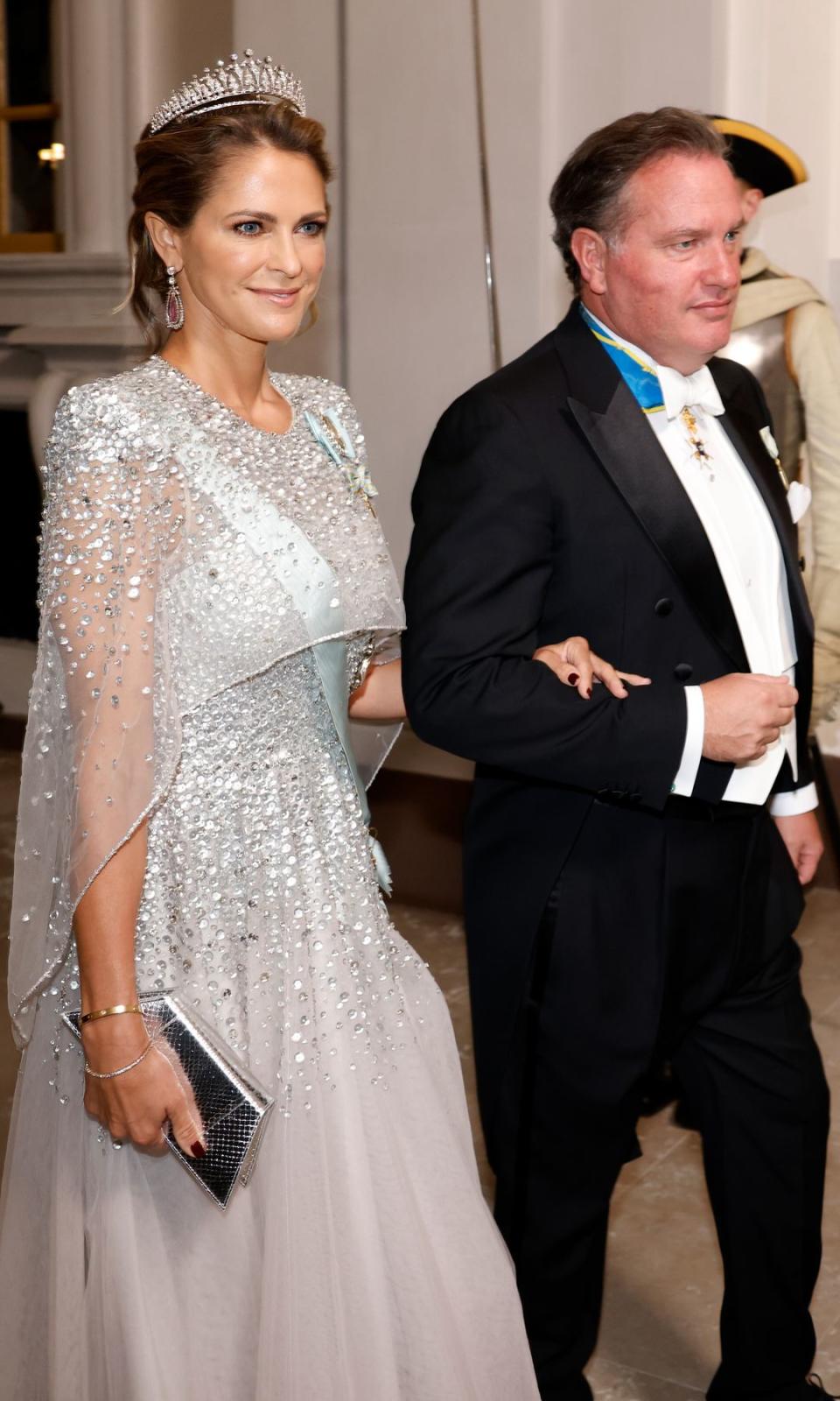 Magdalena de Suecia con su marido, Christopher O'Neil, durante las fiestas celebradas por el 50 aniversario coronación del rey Carlos Gustavo de Suecia