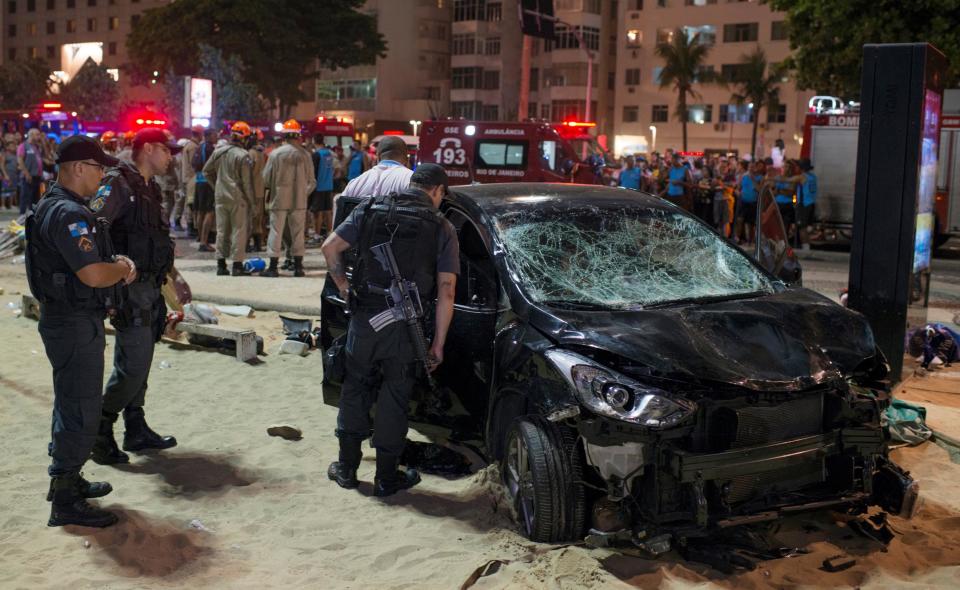 Rio de Janeiro car incident: Vehicle plows into Copacabana beach crowds, killing baby and injuring 16